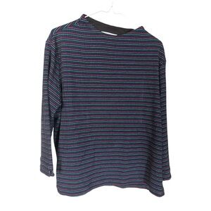 ❤️NORTHERN REFLECTIONS Jacquard Jersey - Mock Neck, 3/4 Sleeve, Pullover, Large